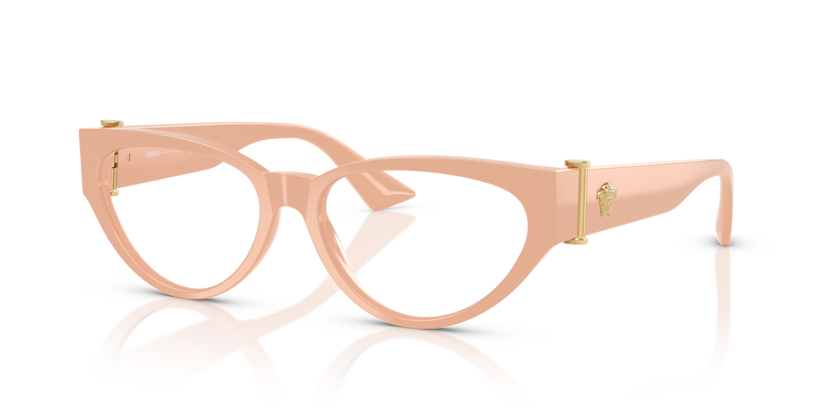 VERSACE PLASTIC NUDE BROWN CATEYE FULL FRAME