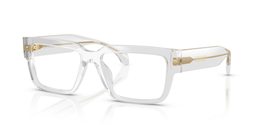 VERSACE PLASTIC SQUARE TRANSPARENT FULL FRAME