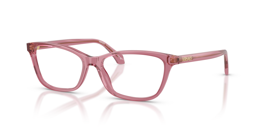 VERSACE PLASTIC CATEYE TRANSPARENT PINK FULL FRAME