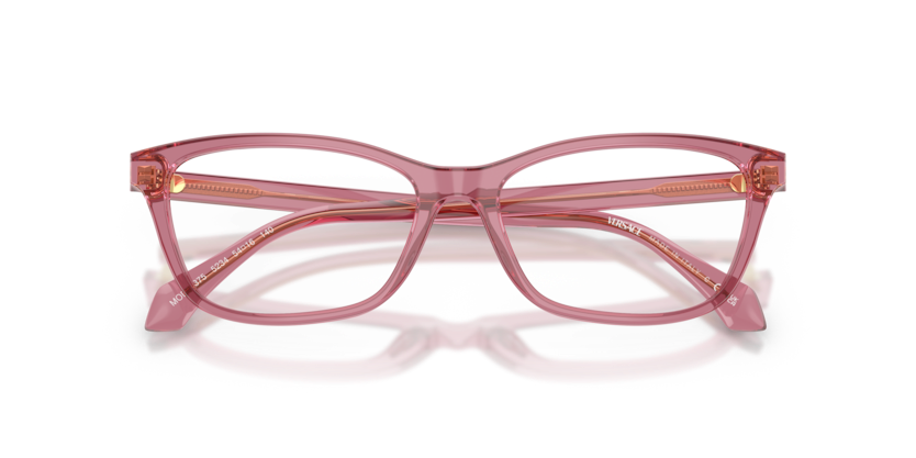 VERSACE PLASTIC CATEYE TRANSPARENT PINK FULL FRAME