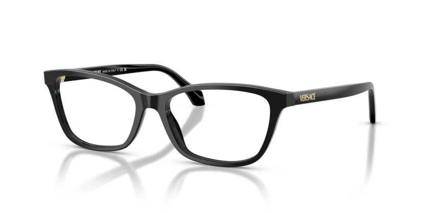 VERSACE PLASTIC CATEYE BLACK FULL FRAME