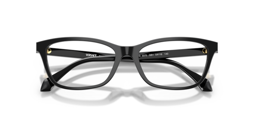 VERSACE PLASTIC CATEYE BLACK FULL FRAME