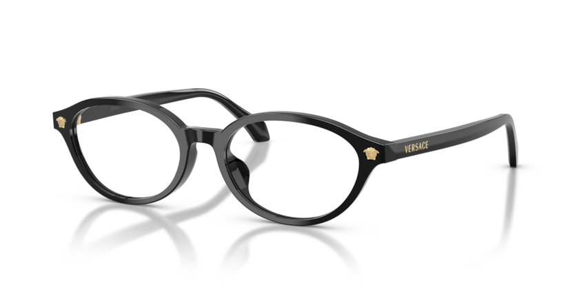 VERSACE PLASTIC OVAL BLACK FULL FRAME