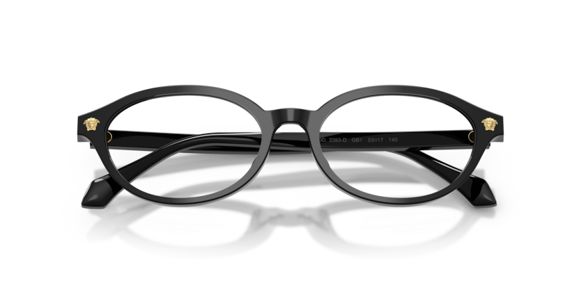 VERSACE PLASTIC OVAL BLACK FULL FRAME