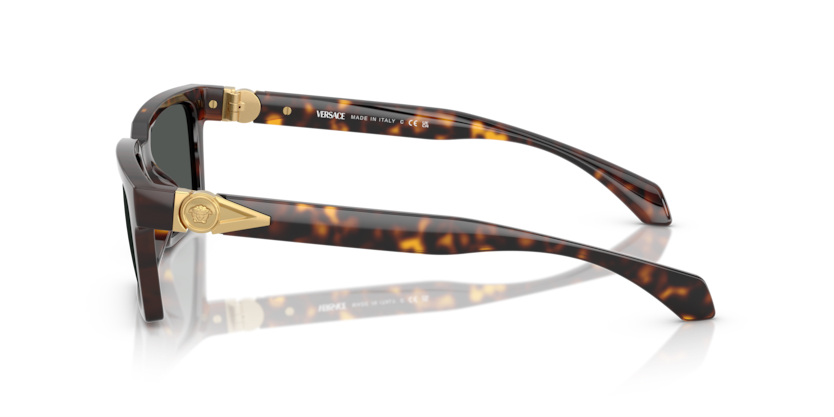 VERSACE PLASTIC HAVANA BLACK RECTANGLE FULL SUNGLASS