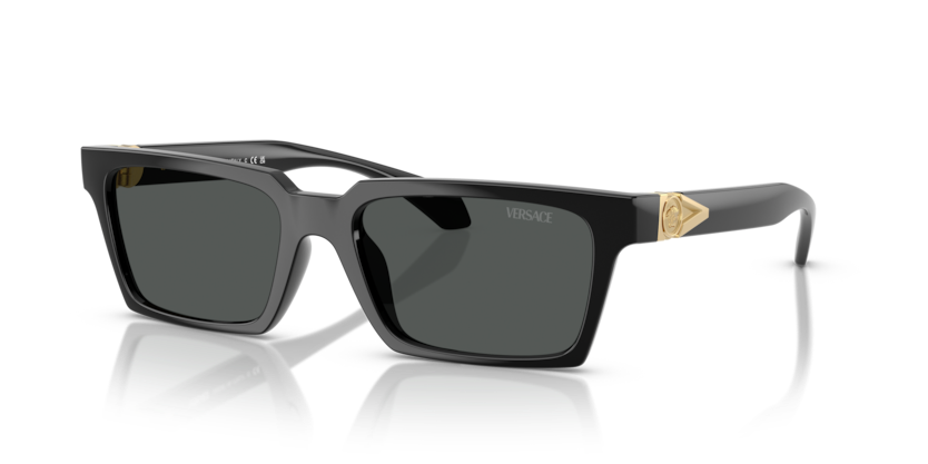 VERSACE PLASTIC RECTANGLE BLACK FULL SUNGLASS