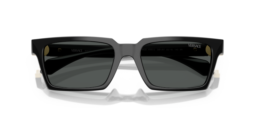 VERSACE PLASTIC RECTANGLE BLACK FULL SUNGLASS