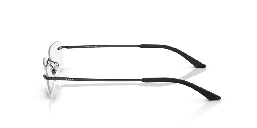 VOGUE METAL SQUARE MATTE BLACK RIMLESS FRAME