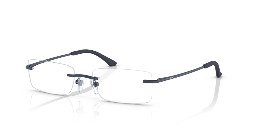 VOGUE METAL MATTE BLUE SQUARE RIMLESS FRAME