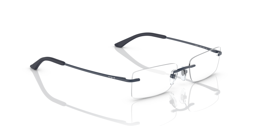 VOGUE METAL MATTE BLUE SQUARE RIMLESS FRAME