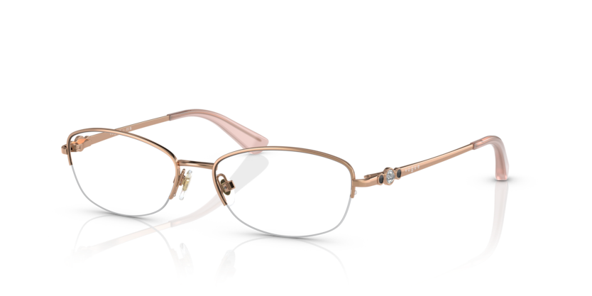 VOGUE METAL OVAL ROSE GOLD SEMI RIM FRAME