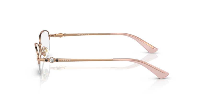 VOGUE METAL OVAL ROSE GOLD SEMI RIM FRAME