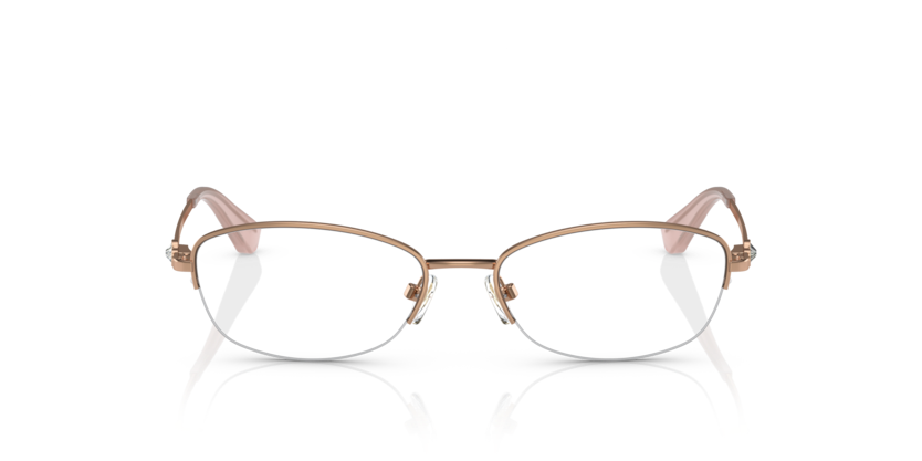 VOGUE METAL OVAL ROSE GOLD SEMI RIM FRAME