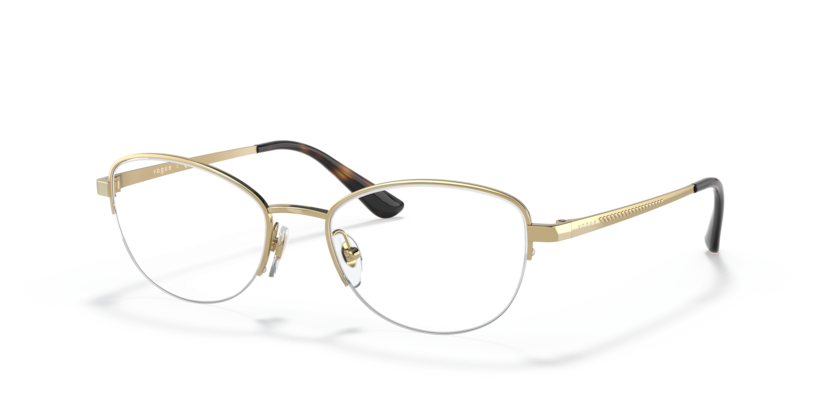 VOGUE METAL GOLD CATEYE SEMI RIM FRAME