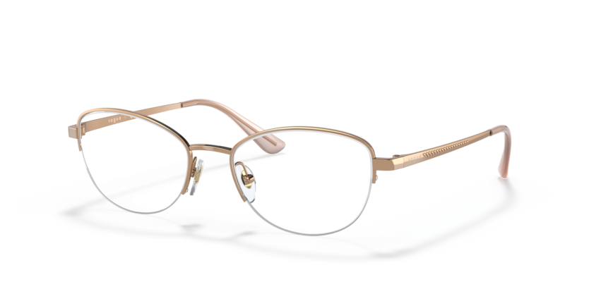 VOGUE METAL GOLD SEMI RIM OVAL FRAME