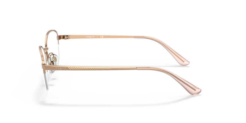 VOGUE METAL GOLD SEMI RIM OVAL FRAME