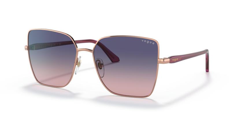 VOGUE METAL PINK GOLD BUTTERFLY FULL SUNGLASS
