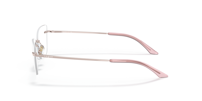VOGUE METAL TRANSPARENT PINK BUTTERFLY RIMLESS FRAME