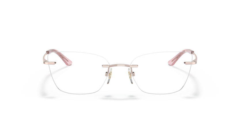 VOGUE METAL TRANSPARENT PINK BUTTERFLY RIMLESS FRAME