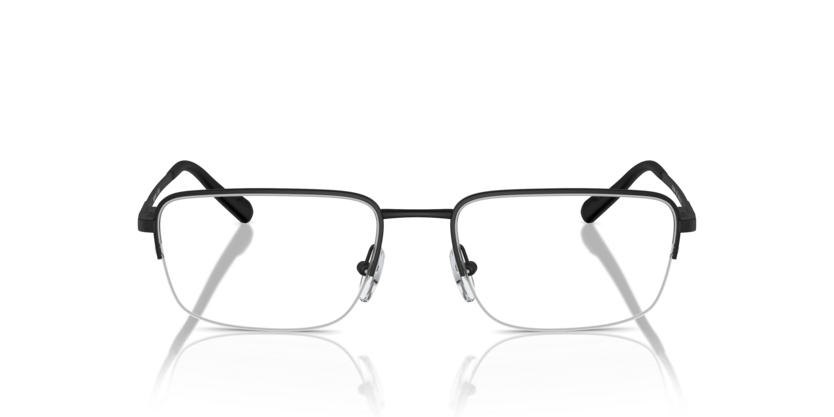 VOGUA METAL MATTE BLACK RECTANGLE SEMI RIM FRAME