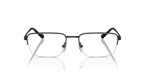 VOGUA METAL MATTE BLACK RECTANGLE SEMI RIM FRAME