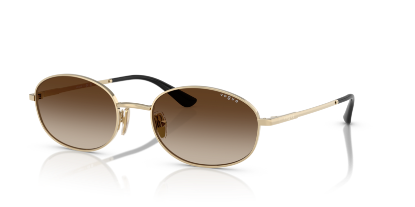 VOGUE METAL OVAL PALE GOLD FULL SUNGLASS