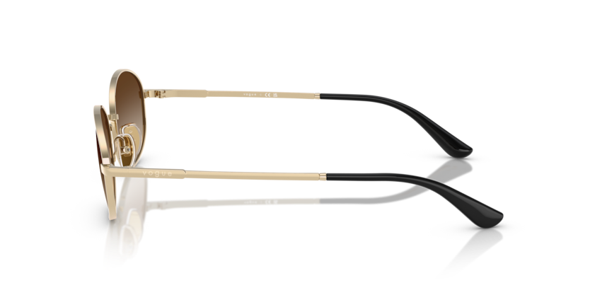 VOGUE METAL OVAL PALE GOLD FULL SUNGLASS