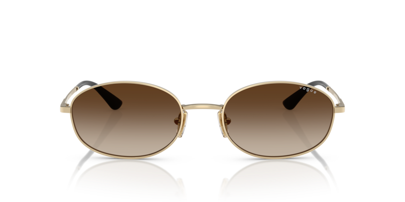 VOGUE METAL OVAL PALE GOLD FULL SUNGLASS
