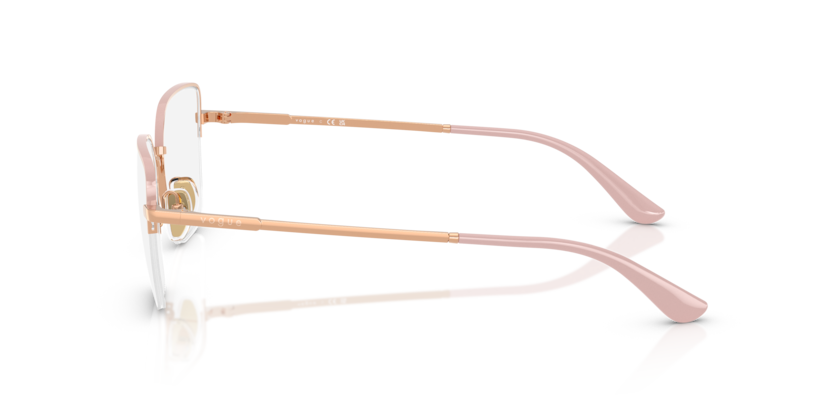 VOGUE METAL BUTTERFLY ROSE GOLD SEMI RIM FRAME