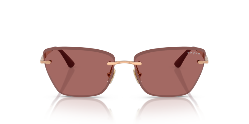 VOGUE METAL ROSE GOLD CATEYE RIMLESS SUNGLASS