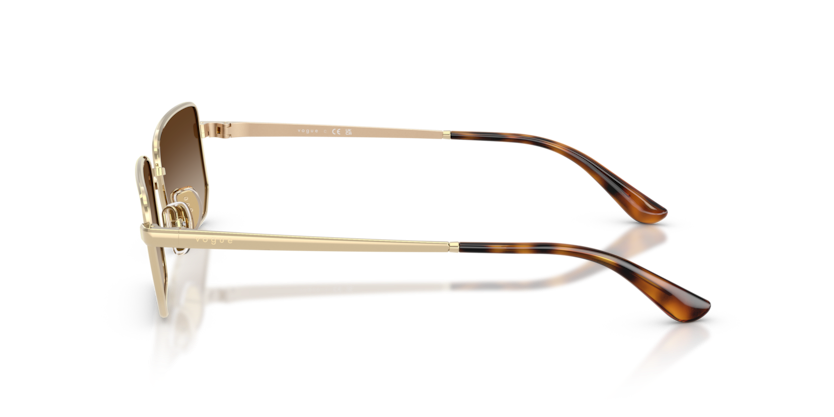 VOGUE METAL PALE GOLD RECTANGLE FULL SUNGLASS