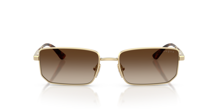 VOGUE METAL PALE GOLD RECTANGLE FULL SUNGLASS