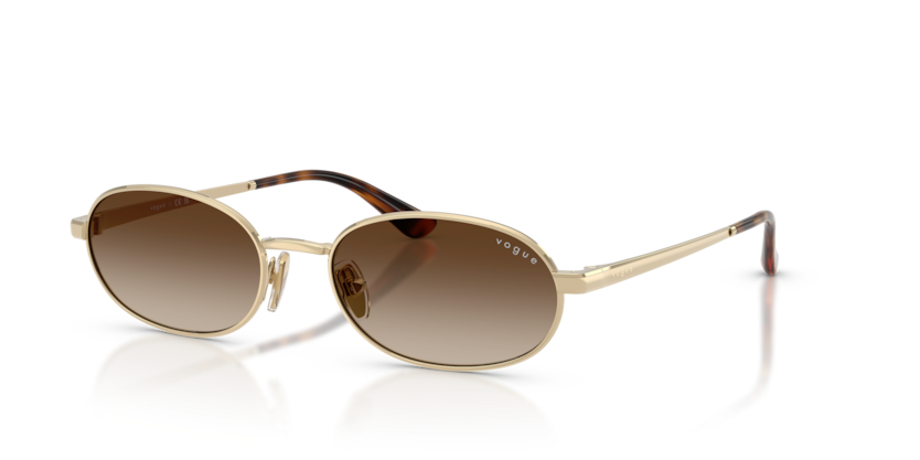 VOGUE METAL PALE GOLD OVAL FULL SUNGLASS
