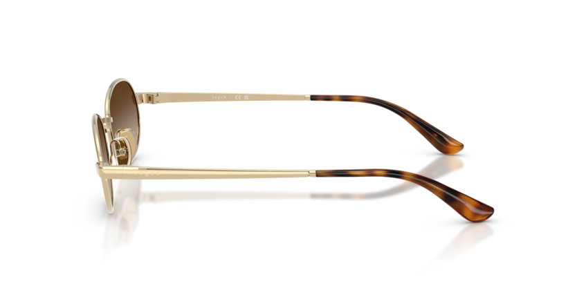 VOGUE METAL PALE GOLD OVAL FULL SUNGLASS