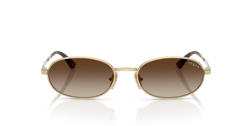 VOGUE METAL PALE GOLD OVAL FULL SUNGLASS