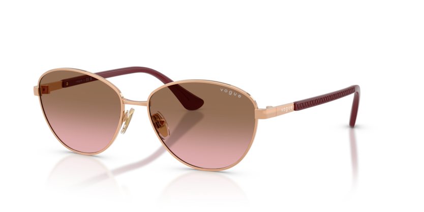 VOGUE METAL CATEYE ROSE GOLD FULL SUNGLASS