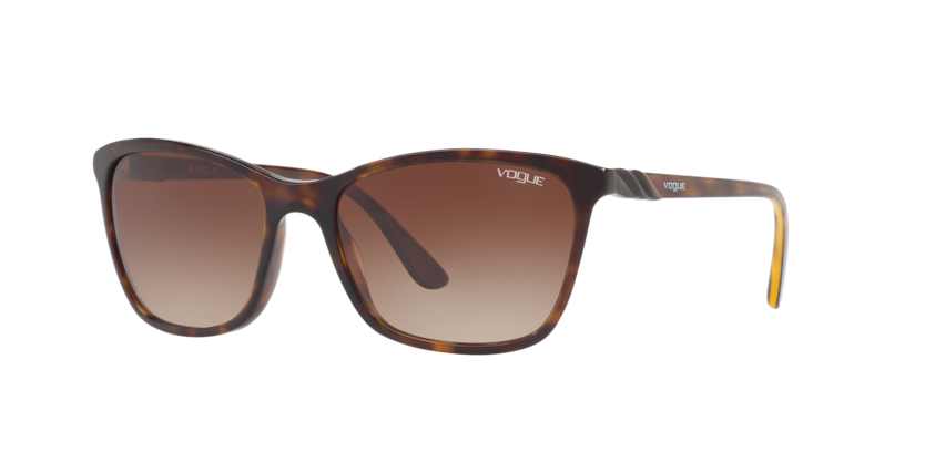 VOGUE PLASTIC SQUARE DARK HAVANA FULL SUNGLASS
