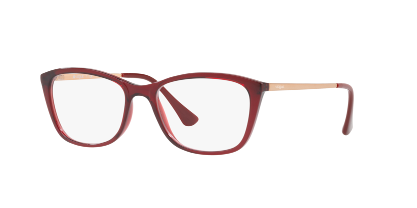 VOGUE PLASTIC TRANSPARENT RED BUTTRFLY FULL FRAME