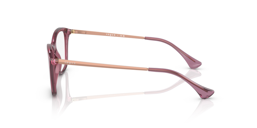 VOGUE PLASTIC TRANSPARENT PURPLE CATEYE FULL FRAME