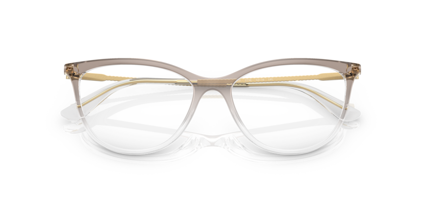 VOGUE pLASTIC GRADIENT BROWN CRYSTAL CATEYE FULL FRAME