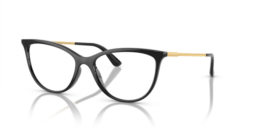 VOGUE PLASTIC BLACK GOLD CATEYE FULL FRAME