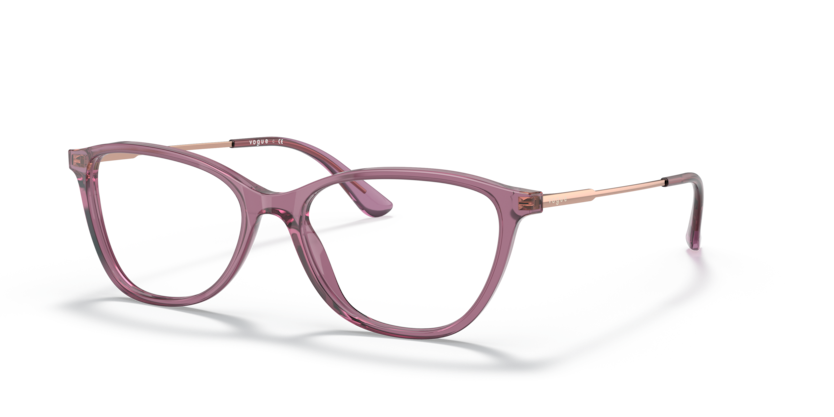 VOGUE PLASTIC TRANSPERENT PURPLE CATEYE FULL FRAME