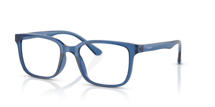 VOGUE PLASTIC SQUARE TRANSPARENT BLUE FULL FRAME