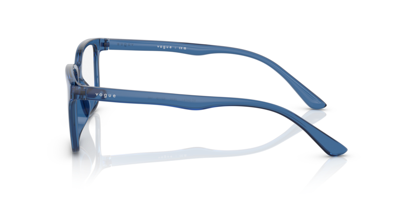 VOGUE PLASTIC SQUARE TRANSPARENT BLUE FULL FRAME