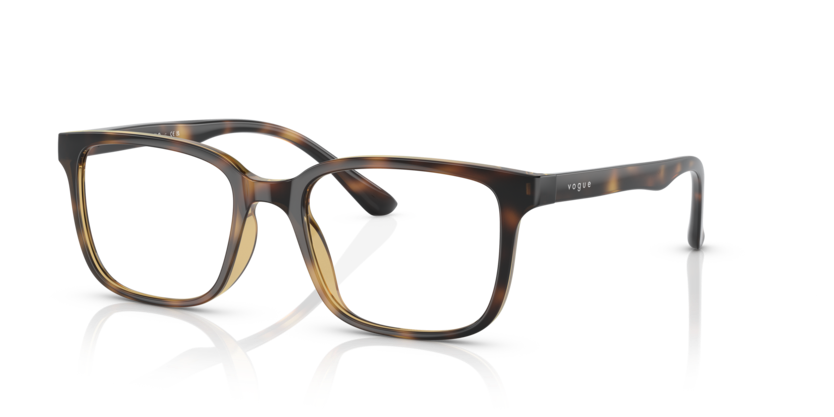 VOGUE PLASTIC DARK HAVANA SQUARE FULL FRAME