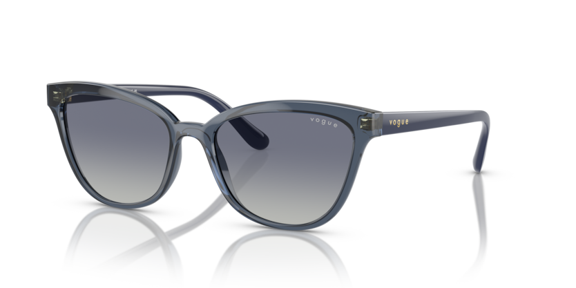 VOGUE PLASTIC CATEYE TRANSPARENT DARK BLUE FULL SUNGLASS