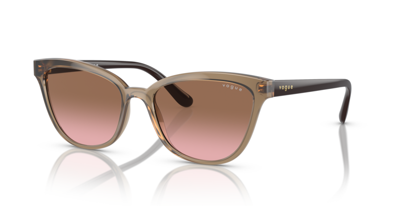 VOGUE PLASTIC OPAL CARAMEL CATEYE FULL SUNGLASS