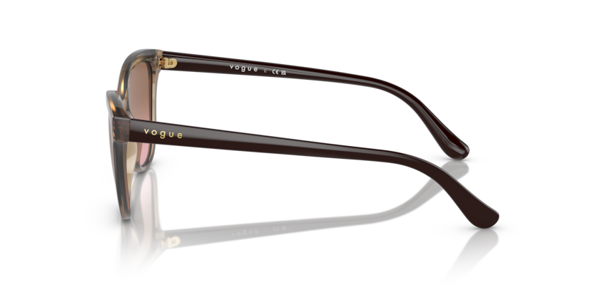 VOGUE PLASTIC OPAL CARAMEL CATEYE FULL SUNGLASS