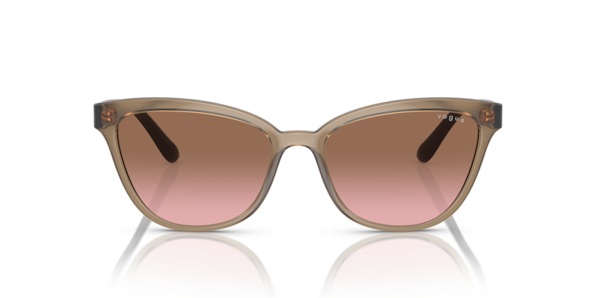 VOGUE PLASTIC OPAL CARAMEL CATEYE FULL SUNGLASS