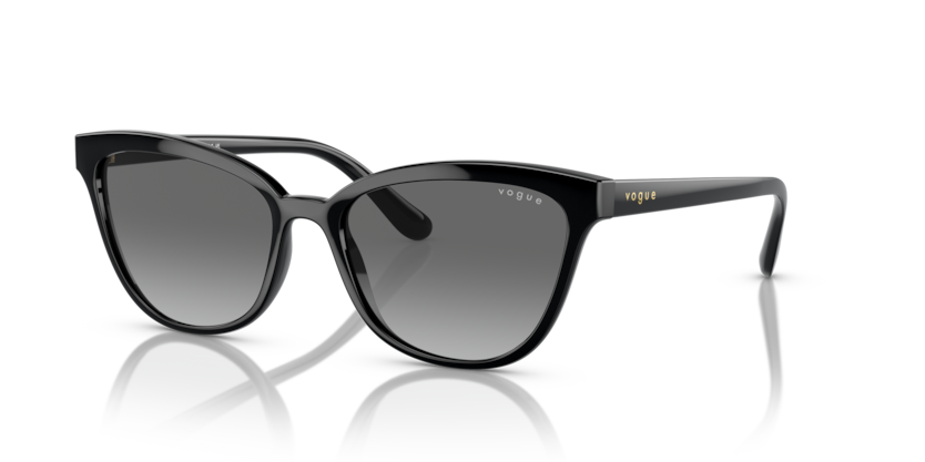 VOGUE PLASTIC CATEYE BLACK FULL SUNGLASS